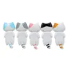 5 Llaveros de Figuritas Lindas Estilo Coreano con Hebillas de Montañismo y Dijes para Bolsos con Gatos Dormidos y Babeando Mientras Están Acostados
