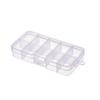 Caja de Almacenamiento de Plástico de Diez Compartimentos para Organizar Joyería, Cuentas Transparentes, Accesorios Electrónicos, Botones y Cuentas de Hilo