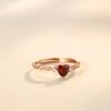 Anillo de Plata Esterlina Amor Rubí Estilo Coreano Personalidad Diseño Nicho Sentido Anillo Simple Celebridad de Internet Estilo Frío Accesorios para Mujeres