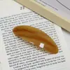 Estilo K de Nuevos Productos, Pasador Geométrico Ovalado de Ácido Acético Texturizado Pinza Lateral, Pinza de Resorte Acrílica Simple Elegante Pinza para Flequillo