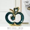 Adornos modernos y sencillos de cerámica con forma de manzana en oro blanco para el hogar, la sala de estar, el mueble de TV, el armario de vinos, el pasillo, regalos de inauguración de la casa.
