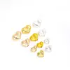 Cuentas Espaciadoras Corazón Melocotón Cepillado Chapado en Oro de 14K Agujero Pasante Pulsera de Cristal Hecha a Mano DIY Accesorios de Joyería Cuentas Sueltas