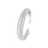 Estilo coreano ins prata esterlina S925 aberto anel ajustável design de nicho feminino flash anel de prata fosco