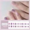 Uñas postizas estampadas al por mayor, juegos de uñas frías, suaves y dulces estilo coreano, varios estilos de piezas de uñas postizas