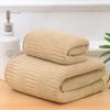 Toalla de baño lisa, bordada, con diseño de espiga de trigo, piña y rayas, absorbente, de secado rápido, de forro polar coral.