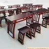 Nuevo Estilo Chino Madera Maciza Mesa de Aprendizaje Chino Mesa de Silla Mesas y Sillas para Clase de Entrenamiento Jardín de Infancia Mesa Antigua de Caligrafía y Pintura Mesa de Caligrafía para Estudiantes