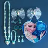 Set de Collar de Sirena para Niños Niñas Concha Pulsera para Niña Joyería de Princesa Bebé Lindo Clip para Oreja Anillo
