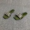 ¡Preciosos~ Nuevas Sandalias de Estilo Francés con Pedrería sin Cierre para Mujer, Modernas y Cómodas para Usar al Aire Libre, con Tacón Bajo y un Tacto Lujoso