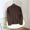 Suéter de cuello medio suave Nuo para mujer otoño e invierno Nuevo jersey ajustado de manga larga top para usar debajo de cuello medio
