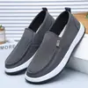 Nuevos Zapatos de Hombre de Alta Calidad para Otoño Zapatos de Tela Transpirables Zapatos Individuales para Hombre Suela Suave Antideslizante Juventud Casual Estilo Antiguo de Pekín Zapatos Perezosos