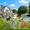Placa de Jardim Popular Transfronteiriça Gato Preto de Halloween com Olhos Brilhantes, Decoração de Gramado de Jardim ao Ar Livre