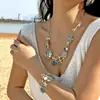 Pulseira Colar Série Estrela do Mar Estilo Férias Europeu e Americano Elegante Nicho Celebridade da Internet Colar Elegante de Alta Qualidade para Mulheres