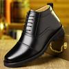 Sapatos Masculinos de Couro 2025 Inverno Três Articulações Masculinos de Veludo Tamanho Grande Botas Curtas de Cano Alto Formais de Negócios Sapatos de Algodão Dropshipping