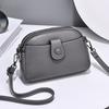Simples multicamadas pequena bolsa quadrada feminina PU bordado linha fivela pequena bolsa mãe de meia idade bolsa casual doce bolsa de ombro mensageiro