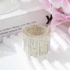 Copo de Cristal Popular Cravejado com Diamantes Sem Tampa, Copo de Cristal para Mistura, Ferramenta Transparente Espessa para Nail Art