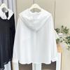 Tallas Grandes Mujer Nuevo Verano Estilo Coreano Moda Encaje Sombrero Protección Solar Cárdigan 100kg Chica Gorda Top Ligero 7815