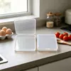 Caixa Quadrada de Plástico 10,5cm, Caixa Quadrada de Plástico para Armazenamento de Cartões de Visita, Caixa Quadrada Pequena para Peças de Ferramentas de Hardware, Caixa de PP