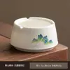 Nuevo Cenicero de Porcelana Blanca de Jade Grasa de Oveja Hogar Sala de Estar Oficina Cenicero de Personalidad Creativa Cenicero Anti-Ceniza Voladora