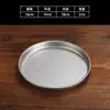 Plato Redondo de Acero Inoxidable con Borde Enrollado Retro Dorado Plato Japonés para Barbacoa Plato Redondo para Cena Plato para Pizza Bandeja para Fruta Extra Grueso Grande