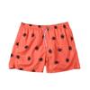 Shorts Masculino de Pongee com Estampa Digital de Quatro Partes e Cadarço Tamanho Europeu Moda Casual Roupa de Férias na Praia