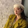 M-label Diseño Nicho Boina de Lana Blanca para Mujer Invierno ins Celebridad de Internet Sombrero de Nuevos Artistas Británico y Coreano