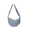 Bolso de un solo hombro para mujer ligero versátil deportivo casual bolsa tipo dumpling estilo artístico gran capacidad color sólido bolso de mano simple