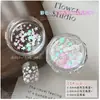 Decorações de Arte para Unhas com Lantejoulas de Pentagrama Super Brilhantes Preto Branco Rosa Azul Vermelho Rosa Estrelas Lantejoulas Adesivos de Unha Usáveis DIY