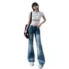 Jeans acampanados para mujer, estilo fino de primavera/otoño, nueva colección 2026, modernos y de corte relajado, corte ajustado, tiro bajo, pantalones acampanados de pierna recta