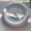 Cordón Trenzado Hecho a Mano con Perlas de Agua Dulce Naturales y Magnesita, Adecuado para Colgar Amuletos Budistas, Hebilla de Seguridad, Agujero Horizontal, Cordón para Colgante con Doble Agujero