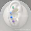 F136 Titanium Lip Nail Aobao Three-Claw Ball Opal G23 Titanium Alloy Puncture Accessories Língua Nail Ear Bone Nail