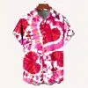 Camisa de Manga Corta Explosiva de Verano 2024 Transfronteriza Europea y Americana Estampado Digital Casual Hawaiana para Hombre