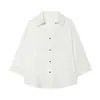 Comércio Exterior Transfronteiriço Atacado de Roupas Femininas 2026 Nova Primavera Verão Simples Cor Sólida Solta Casual Manga Longa Camisa Top