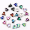 Borda Soldada em Forma de Coração Torto Strass de Vidro Ganchos de Quatro Pontas Renda Cristal Fivela DIY Roupas Vestido Acessórios de Cabelo Acessórios Ganchos Costurados à Mão