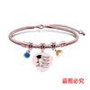 Pulseira Europeia e Americana Transfronteiriça Aço Inoxidável Osso de Cobra Diamante Azul Temporada de Formatura Presente Comemorativo de Feriado Gravação Aço Titânio Atacado