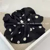 Tecido de Toque Avançado Anel de Cabelo para Intestino Grosso Corda de Cabelo de Bolinhas Temperamentais Corda de Cabelo em Espiral para Mulheres Bola de Cabelo Flor na Cabeça Elástico para Cabeça Corda de Cabelo