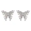 Hebilla Exquisita de Mariposa de Zirconio Completo para Auriculares Diseño de Nicho Lujo Accesible Gama Alta Adecuado para Accesorios de Auriculares Bluetooth Freeclip