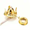 L555 lámpara de queroseno retro de cuatro garras dorada regulador de metal lámpara de aceite de vidrio pantalla accesorios de mecha
