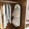 Armazenamento de meias guarda-roupa de dormitório bolsa para pendurar roupas íntimas, bolsa de malha para pendurar, bolsa organizadora de armazenamento de cabeceira