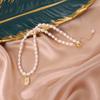 Nuevo Collar de Perlas Naturales de Agua Dulce Estrella Colgante en Forma de Corazón Collar de Perlas Diseño Nicho Sentido de Alta Gama Cadena para Suéter