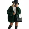 Nuevo Abrigo Suéter para Mujer Otoño/Invierno 2026, Cárdigan de Punto Grueso Holgado Estilo Casual Europeo y Americano, Abrigo de Punto Grueso de Manga Larga para Mujer