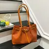 Bolso Tote Tejido de Gran Capacidad Informal Transfronterizo Nuevo Otoño e Invierno 2025 Bolso de Mano para Mujer Estilo Coreano de Moda Bolso de Hombro