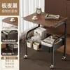 Carrinho Pequeno Móvel Usado Prateleira de Armazenamento Mesa de Cabeceira Mesa Lateral de Sofá Sala de Estar Mesa de Café Prateleira de Armazenamento de Lanches