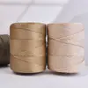 Ligero de 3 mm de Grosor Hilo Hueco Hilo de Seda de Hielo Bolso Tejido a Mano con Ganchillo Cojín Hilo para Sombrero de Sol de Verano
