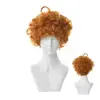 Cinta-liga Angel Briff Cos Peruca Calcinha Laranja Estilo Cabelo Curto Cacheado