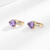 Pendientes británicos de circonita de amor de alta calidad transfronterizos, pendientes de temperamento simple japoneses y coreanos, joyería de oreja de alta gama para mujer al por mayor