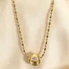 Collar Estrella Kaleidoscópica 2024 Nuevo Diseño de Nicho Cadena para Clavícula Hexagrama al por Mayor