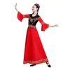 Novo Traje de Performance de Dança de Xinjiang Traje de Performance de Dança Minoritária Uigur Plataforma Vestido Longo Grande Balanço Feminino