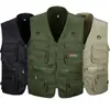 Chaleco Exterior Multibolsillos Fabricante Sanyou Talla Grande para Hombre Chaleco de Pesca Chaleco Casual Chaleco de Trabajo Listo para la Venta