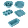 Molde para Pastel de Chifón Molde de Silicona Grado Alimenticio Resistente a Altas Temperaturas Molde para Pan Tostado Juego de Moldes para Hornear