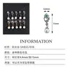 Aretes de Aleación de Titanio F136 con Colgantes de Perla e Incrustaciones de Circonita 5A, Tornillo Interno, Aretes para Cartílago y Colgantes para Oreja, Joyería para Piercings de Titanio G23